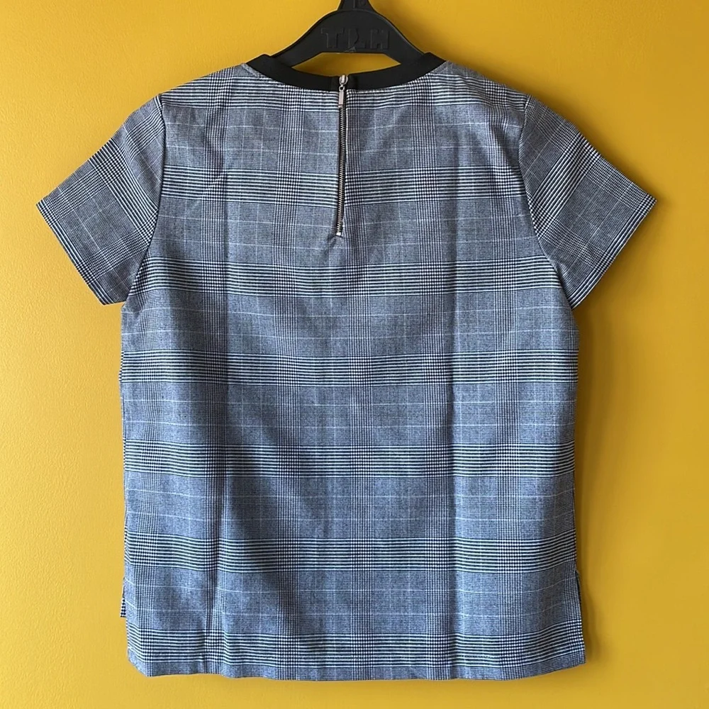Plaid straight cut T shirt - Picture 2 of 2